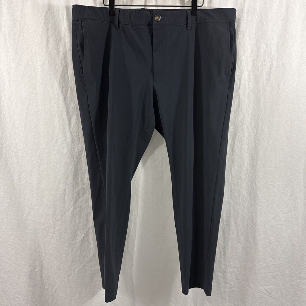 Proper Cloth Milano Dark Grey Performance Knit Pants Mens Sz 43x27 Career